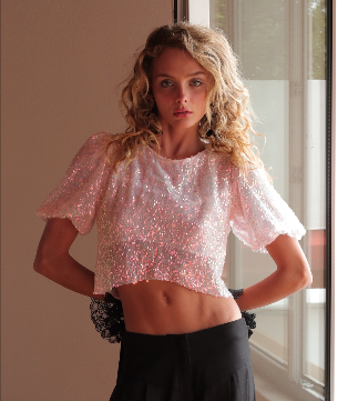 BABY PINK PAVO TOP