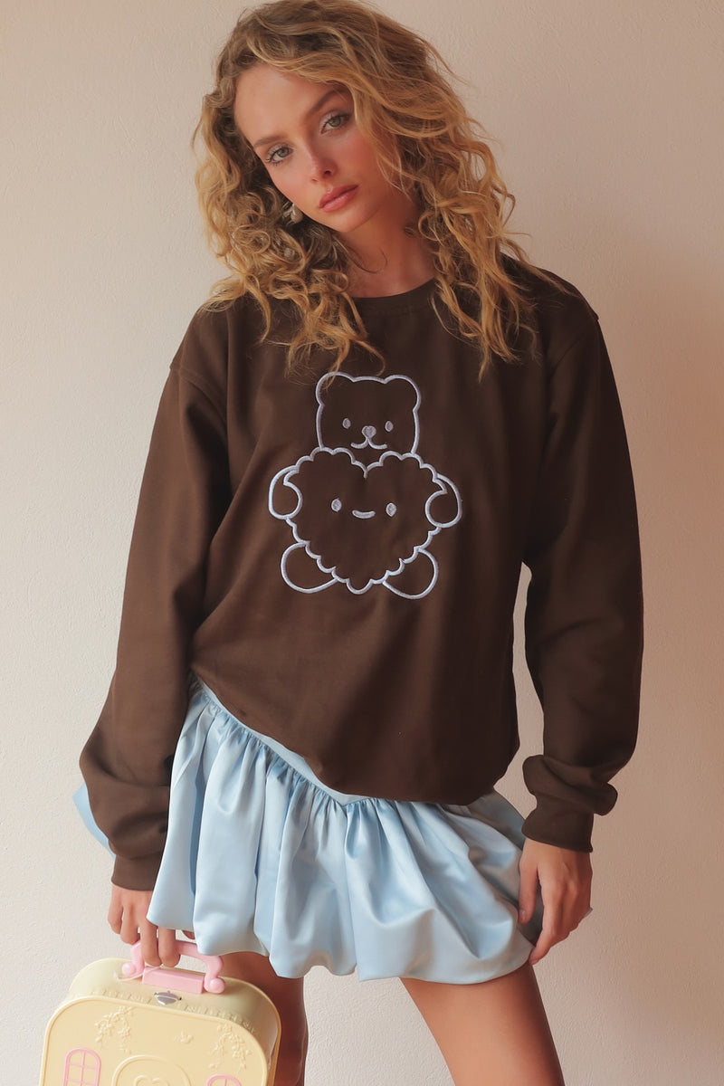 HUG ME SWEATSHIRT COFFEE